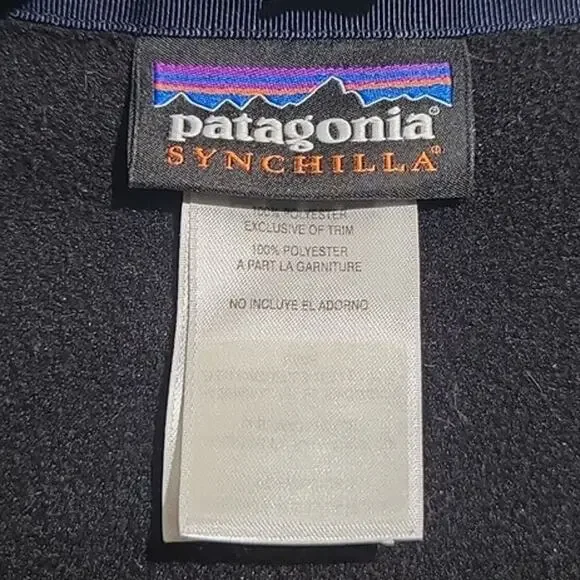 Patagonia Men's Lightweight Synchilla Snap-T Vest Black Gray Medium 25500 S15 - Picture 4 of 5